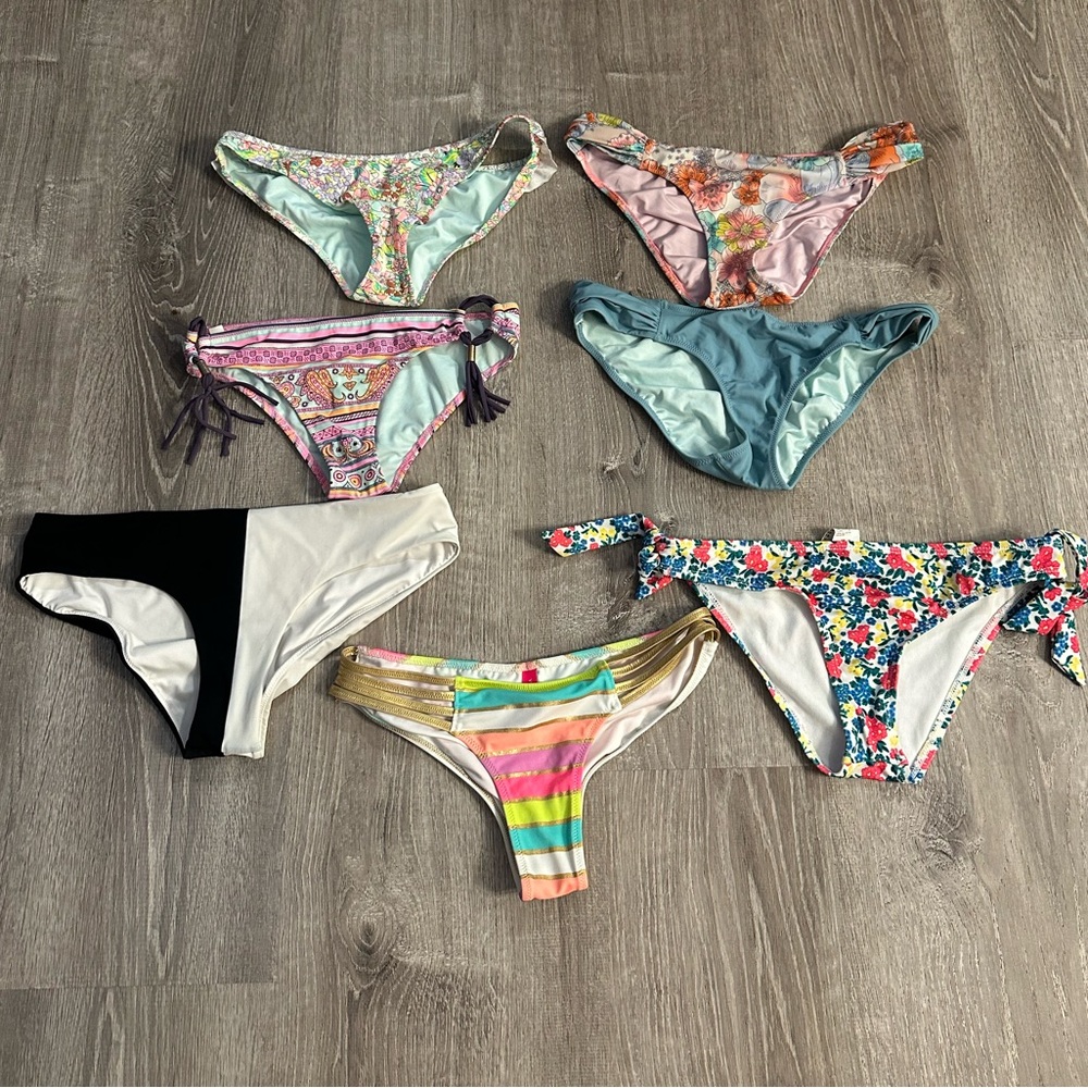 Victoria's Secret Multicolor Bikini Collection 7 bottoms, 5 tops